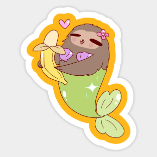 Banana MerSloth Sticker